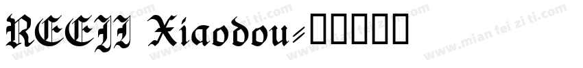 REEJI Xiaodou字体转换